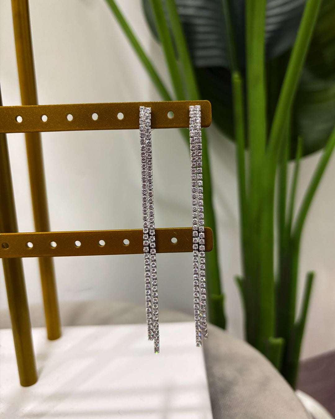 ORECCHINI SILVER STRASS LUNGHI