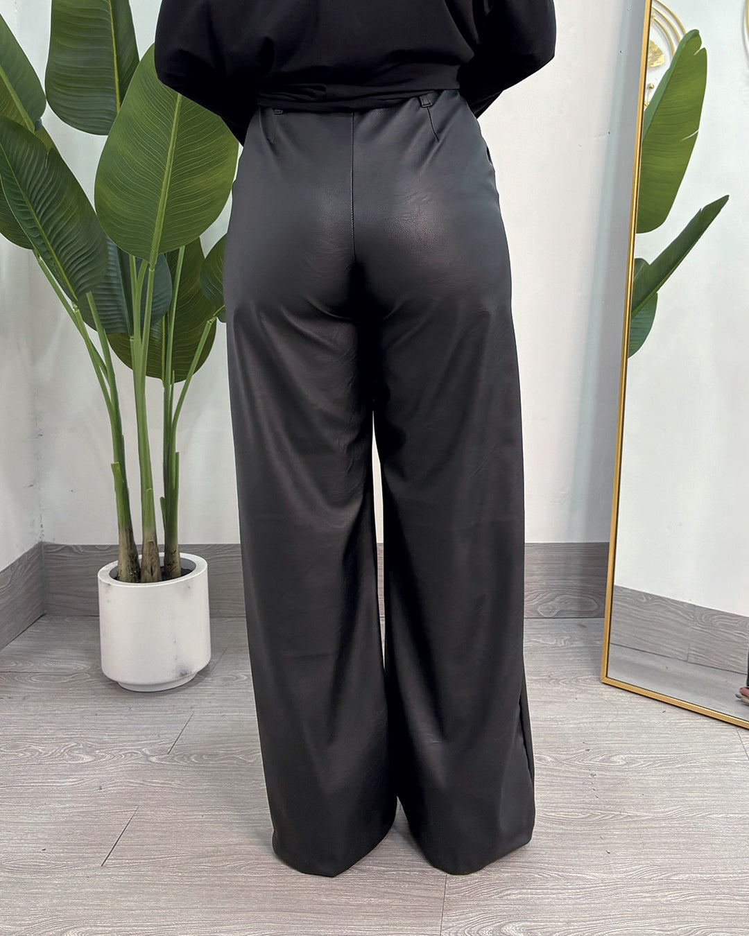 PANTALONE ECO PELLE BLACK